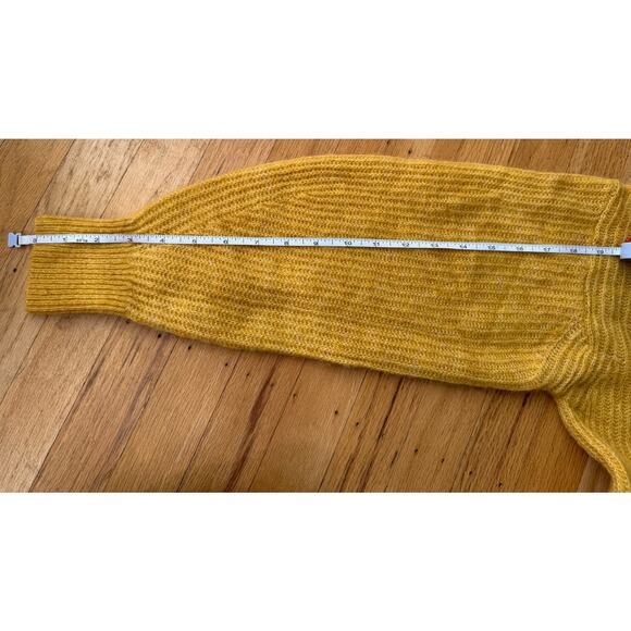 Everlane Cocoon Crew Alpaca Wool Blend Knit Golden Yellow Sweater Size S Casual - Picture 12 of 13